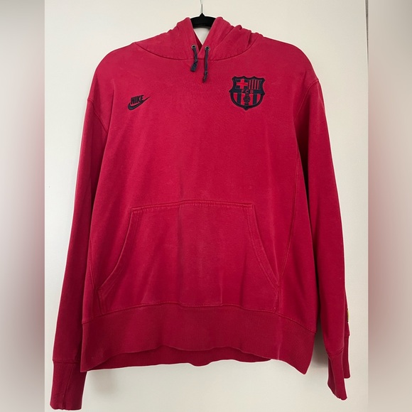 Nike Tops - Red FC Barcelona Nike Hoodie, Medium